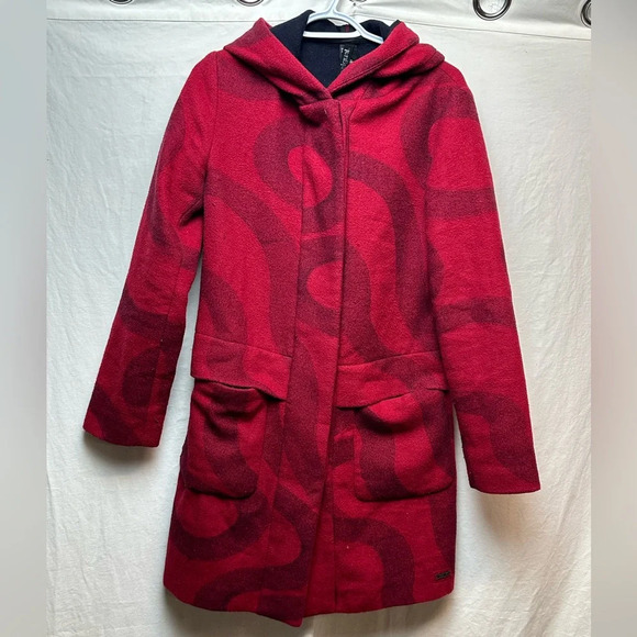 Desigual woolblend Trench Coat sz 38 or Small - Picture 3 of 10